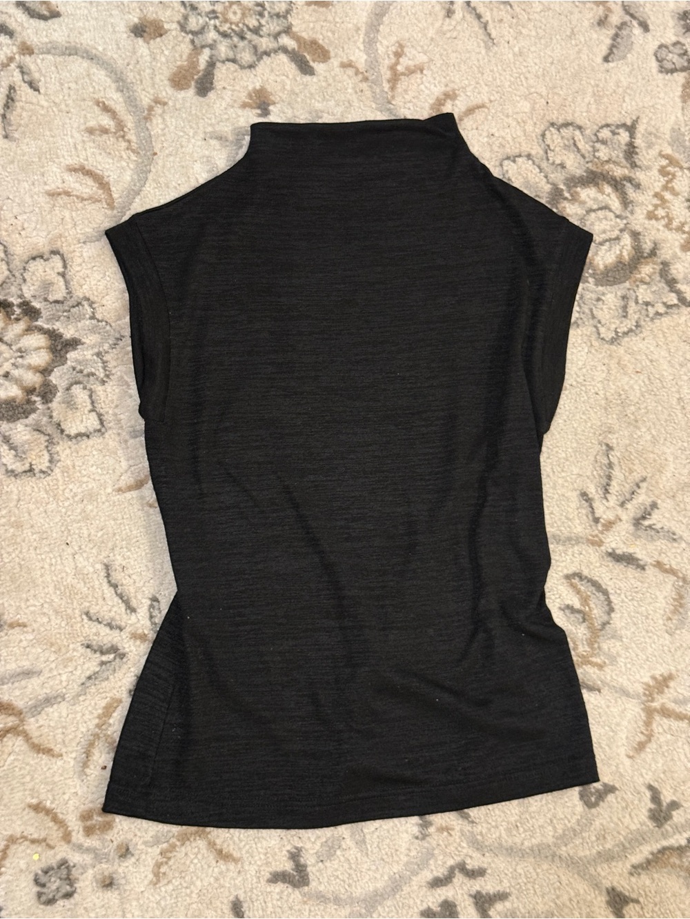 Tahari Black Sleeveless Mock Neck Tank Top